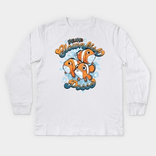 Insane Clownfish Posse Kids Long Sleeve T-Shirt